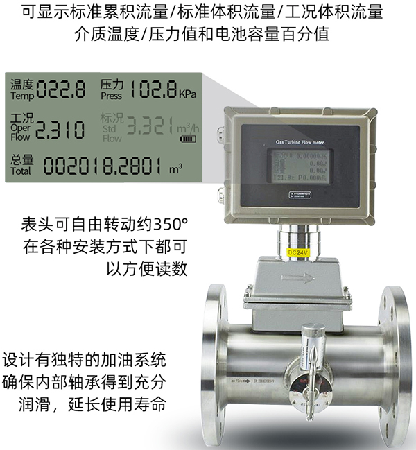 工業(yè)天然氣流量計液晶顯示圖