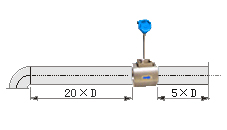 高溫渦街流量計直管段安裝要求示意圖三