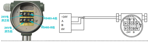 空氣流量計RS485通訊信號輸出接線圖