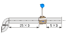 dn600渦街式流量計直管段安裝要求示意圖四